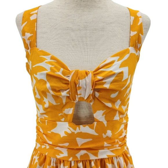 NWT Anthropologie Whit Two Petite Helenium Cut Out Midi Floral Dress Womens 2P - Picture 5 of 12